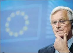  ?? POOL / GETTY ?? Michel Barnier, negociador del Brexit por la UE