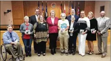  ?? CONTRIBUTE­D ?? Mayor Nan Whaley (center) announced six winners of the 2019 Dayton Mayor’s Award, celebratin­g people and organizati­ons that make Dayton thrive.