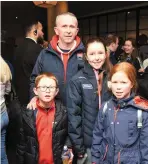  ??  ?? The Dennehy family, Barry with children Grace, Emma and Cian at Croke Park.