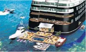  ??  ?? Mr Fix-it: Quintessen­tially co-founder Aaron Simpson; above: the Qone yacht, the largest private yacht in the world; below: Madonna and P Diddy