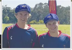  ??  ?? RIGHT: The rookie and the Pom! Dubbo teenager Henry Railz and English County player Darrel Williams (inset) came together with Western in all sorts of trouble at 8/72 needing another 32 runs to defeat North Coast. Henry finished unbeaten on 33, Darrel...