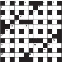  ??  ?? Stuck on today’s puzzle? Call 0905 789 4220 to hear individual clues or the full solution. Calls cost 80p per minute plus network extras. Service Provider: Spoke Ltd, helpline 0333 202 3390