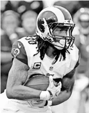  ?? JAYNE KAMIN-ONCEA, USA TODAY SPORTS ?? Rams running back Todd Gurley has not had a 100-yard rushing game this season.
Matchup to watch: 49ers RB Carlos Hyde vs. Donald.