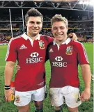  ??  ?? Brothers in arms: Ben (left) and Tom Youngs during the 2013 Lions tour