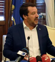  ??  ?? La visita Matteo Salvini, ministro dell’Interno, sarà stamane a Bari per rispondere all’appello del cittadini del Libertà