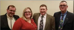  ??  ?? Madison County Farm Bureau members attend the 2019New York State Farm Bureau Annual Meeting held December 2-4in Binghamton, NY. From left: Greg Coon, Bailey Coon, Darrell Griff and Shawn Bossard.