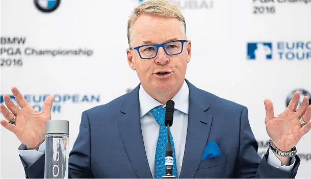  ?? ?? MAKING HIS CASE: DP World Tour chief executive Keith Pelley says players who joined LIV Golf were aware they would face penalties.