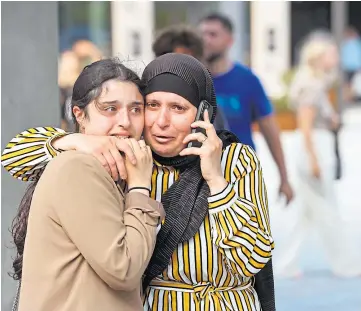  ?? ?? ORDEAL: Shoppers were evacuated from the Fields shopping centre in Copenhagen.