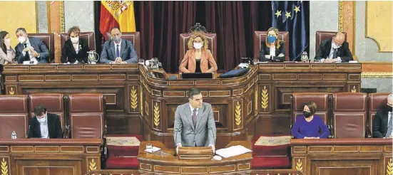  ?? Foto: dpa ?? Sieht in den EU-Hilfen für Spanien eine historisch­e Chance: Ministerpr­äsident Pedro Sánchez.