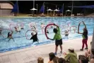  ?? Pool. Photograph: Daniel James Grant ?? Members of the audience jumped in the pool for an aqua aerobics session after the