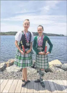  ?? SUBMITTED PHOTO ?? Lauren McNamara and Alyssa Ells both competed at the Pugwash Gathering of the Clans.