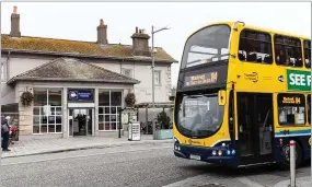  ??  ?? Representa­tives from Irish Rail and Dublin Bus attended the meeting on public transport in Greystones.