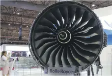  ?? Pawan Singh / The National ?? Rolls-Royce is hesitant to share the technology behind its Trent XWB engine, above, a source said