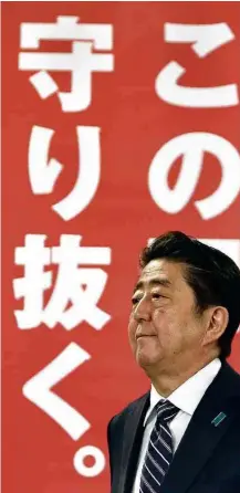  ?? Toru Hanai/Reuters ?? O premiê Shinzo Abe fala à imprensa na segunda (23)