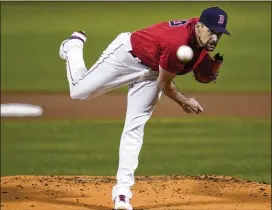  ?? CHARLES KRUPA/AP ?? The Red Sox will start Nathan Eovaldi, who has been the mound for some big Game 3s, against Drew Rasmussen, who has limited postseason experience.