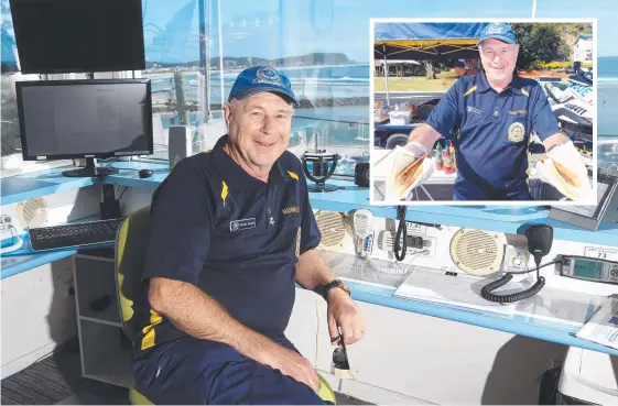 ?? Picture: RICHARD GOSLING ?? Volunteer Marine Rescue Currumbin president Mike Brooks needs $460,000 to replace a 17-year-old boat, and sausage sizzles won’t do it.