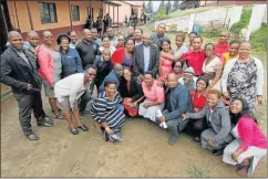  ??  ?? UNITY IS STRENGTH: Toli High School teachers and SGB members have many reasons to be happy and united after the school achieved a 93% matric pass rate last year