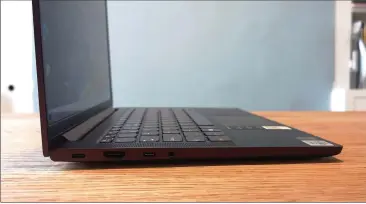  ??  ?? The Lenovo Yoga Slim 7 is bursting with connection­s.