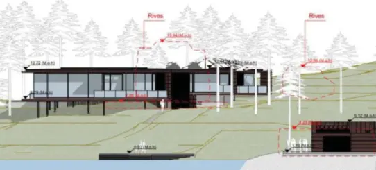  ?? FOTO: MARIUS EGELAND ARKITEKTER AS/GRIMSTAD KOMMUNE ?? NYTT: På Indre Maløya i Grimstad kommune ønsket ekteparet Mari Helene og Knut Ugland å bygge ny hytte i funkisstil.