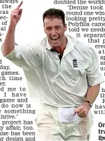  ?? REUTERS ?? On a roll: Fraser traps Brian Lara lbw in ’98