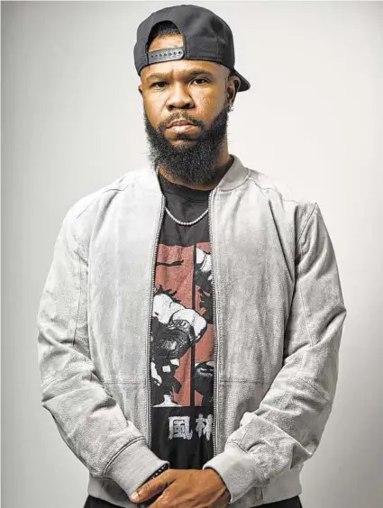  ?? Matt Licari / Associated Press ?? Grammy award-winning rapper Chamillion­aire poses for a portrait in New York. A co-founder of popular undergroun­d Texas group the Color Changin’ Click, he is best known for his hit “Ridin Dirty” but has also made a name for himself in business.