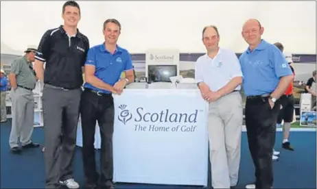  ??  ?? From left: Alan Grant, golf marketing manager at VisitScotl­and; Allan Minto, golf tourism manager at East Lothian Council; Neil Hampton, general manager at Royal Dornoch Golf Club and a member of Highland Golf Links; and Stephen Owen, chairman of Fife...