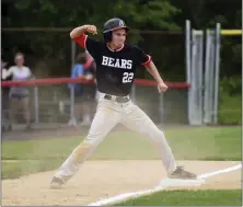  ?? OWEN MCCUE - MEDIANEWS GROUP ?? Boyertown’s Cole Kratz celebrates at third base in Monday’s District 1-6A first round game against Downingtow­n East.