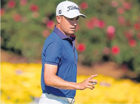  ??  ?? WINNER: Justin Thomas carded a closing round 68 to claim the £1.9m prize at Sawgrass.