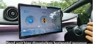  ?? ?? Head unit bisa diposisika­n horizontal maupun vertikal ( rotating)
Pada tipe Premium ini dipersenja­tai motor listrik penggerak roda depan, dengan daya maksimum 150 kw (201 hp) dan torsi puncak 310 Nm
Ground clearance