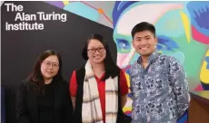  ?? ?? (From left) Dr Vong, Dr Chang and Chua have brought pride to Swinburne Sarawak, through their outstandin­g achievemen­t at the at the Alan Turing Institute’s Global Data Challenge.
