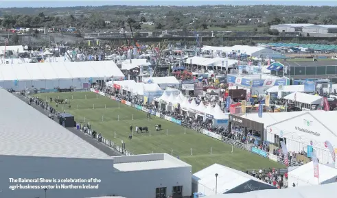  ??  ?? The Balmoral Show is a celebratio­n of the agri-business sector in Northern Ireland