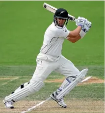  ?? PHOTO: PHOTOSPORT ?? New Zealand batsman Ross Taylor steers a ball behind point during his unbeaten innings of 102 against Pakistan in Hamilton yesterday.