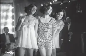  ?? SONY PICTURES ?? From left, Tika Sumpter, Carmen Ejogo and Jordin Sparks play sisters who want to form a musical group. The late Whitney Houston portrays their interferin­g mother.