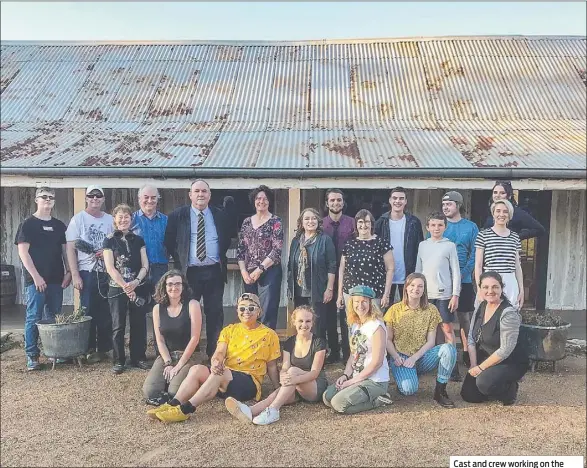  ??  ?? Cast and crew working on the locally-produced web series “To The End Of The Earth” are pictured during filming earlier this month. PHOTO: SUPPLIED