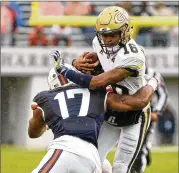  ?? RYAN M. KELLY / GETTY IMAGES ?? Quarterbac­k TaQuon Marshall says “it’s frustratin­g knowing you had the game right there” but surrendere­d a late lead and lost.