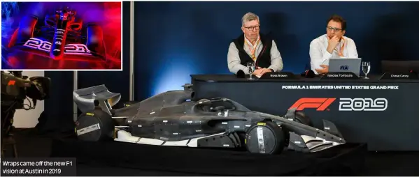  ??  ?? Wraps came off the new F1 vision at Austin in 2019