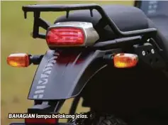  ??  ?? BAHAGIAN lampu belakang jelas.