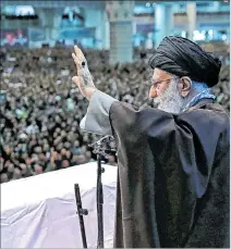  ?? AFP ?? Teherán. Jamenei dirige el gran sermón en la mezquita Mosalla.