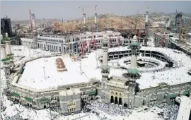  ?? Dilek Mermer Anadolu Agency ?? SAUDI PROJECTS that have come under scrutiny over kickbacks and misappropr­iated funds include the Grand Mosque complex in the holy city of Mecca.