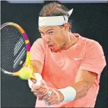  ??  ?? Nadal faces Fabio Fognini tomorrow