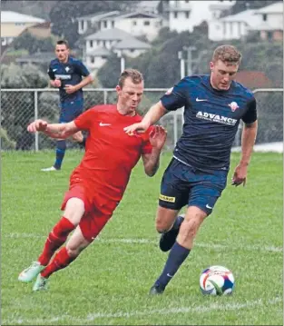  ??  ?? American Brendan Lesch, right, had a debut to remember for Western Suburbs.