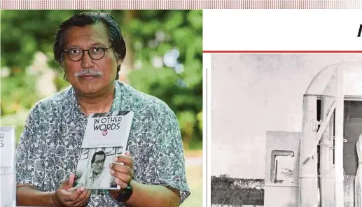  ?? SULAIMAN
PIC BY MUHAMMAD ?? Professor Datuk Dr Ahmad Murad Merican holding a copy of ‘In Other Words: Ideas on Journalism, Social Sciences and Society’ at the book’s launch in Shah Alam on Saturday.