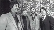  ?? JOURNAL SENTINEL FILES ?? The Brewers got a jolt in 1981 after trading for, from left, reliever Rollie Fingers, third baseman Roy Howell, starter Pete Vuckovich and catcher Ted Simmons.