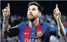  ??  ?? INSPIRATIO­NAL: Barcelona star Messi