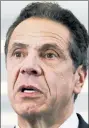  ??  ?? Gov. Cuomo