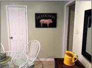  ?? This pig art JOHN PEDERSON ?? is right at home in the kitchen, but would look out of place almost anywhere else.