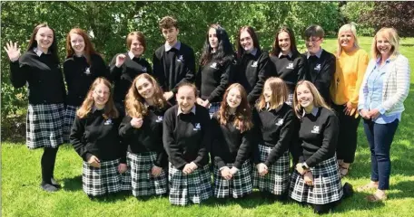  ?? Back Row L-R: ?? Transition Year students who graduated from Killarney Community College last Friday. Lilith Rose Kenny, Karen O’Donoghue, Natalia Leane, Anthony Polyak, Paulina Kowalewska, Kelsey Somers, Paula Funes Genis, Patrick Dineen, Ms Kerri McCarthy (TY...