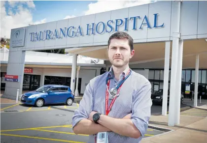  ?? Photo / Andrew Warner ?? Dr Nicolas Thorburn, who works at Tauranga Hospital, is among doctors striking today.