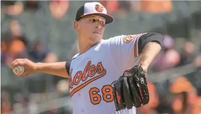  ?? BALTIMORE SUN KARL MERTON FERRON/ ?? Tyler Wells was the Orioles best starter in the first half last season but he’s no lock to be in the rotation in 2024.