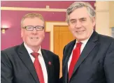  ??  ?? Mystery
Cllr McGinley, left, with Gordon Brown